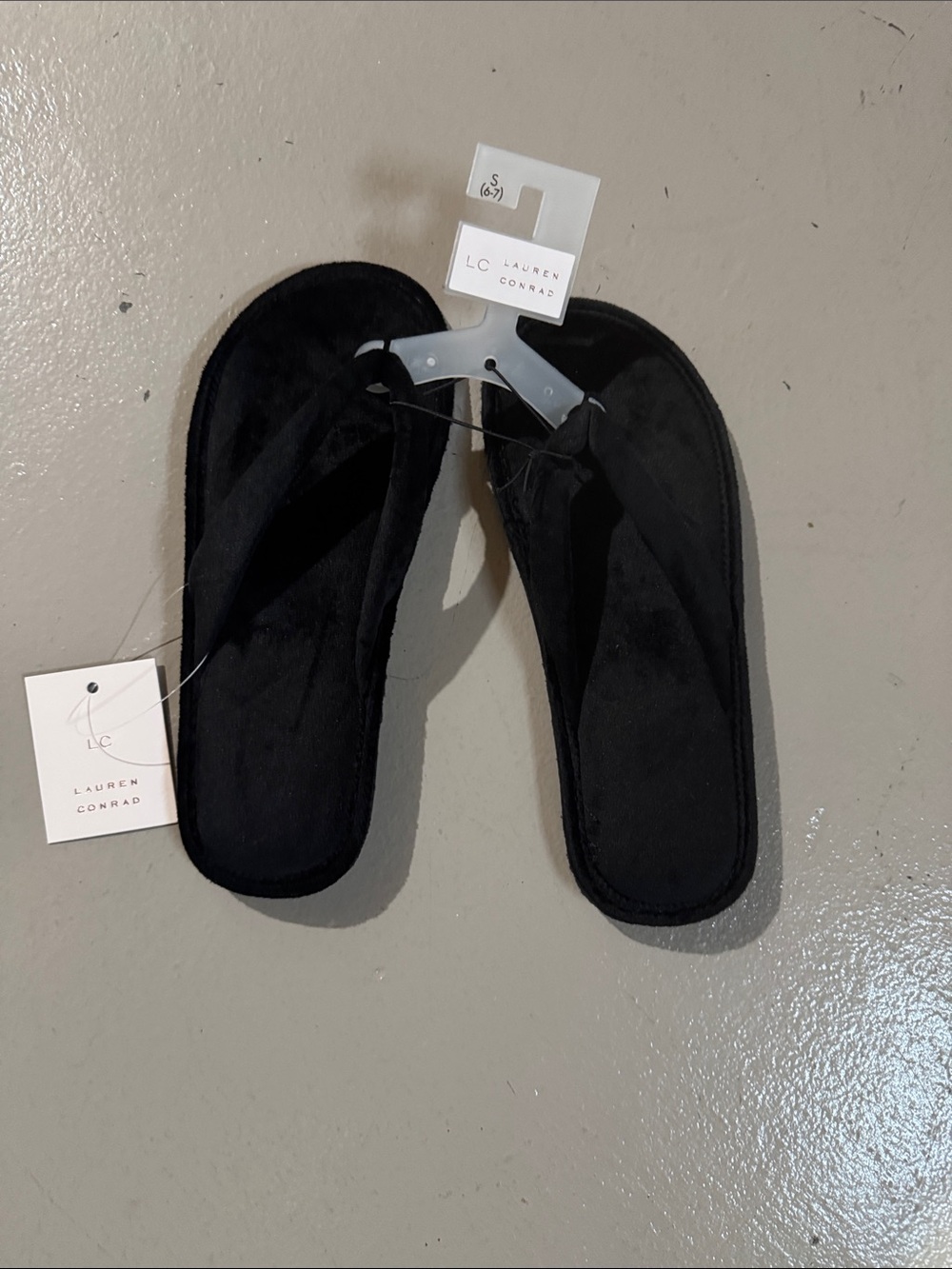 LC Lauren Conrad Black Women's Flip-Flop Sandals